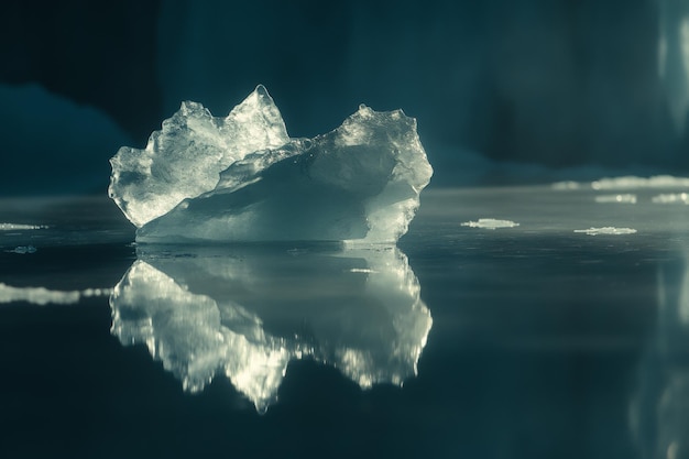 Photo melting iceberg at arctic