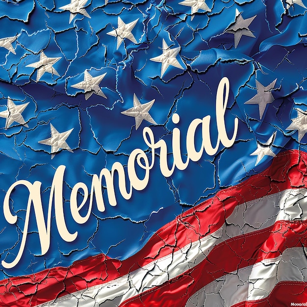 Memorial America Day background with written word Memo