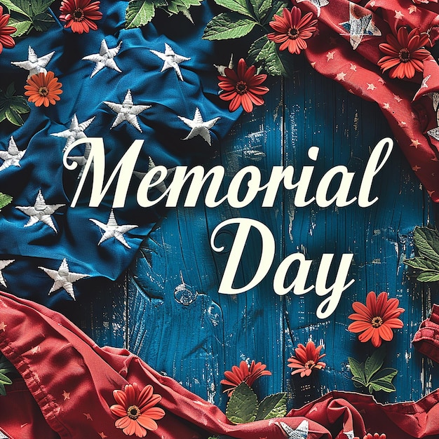 Memorial America Day background with written word Memo