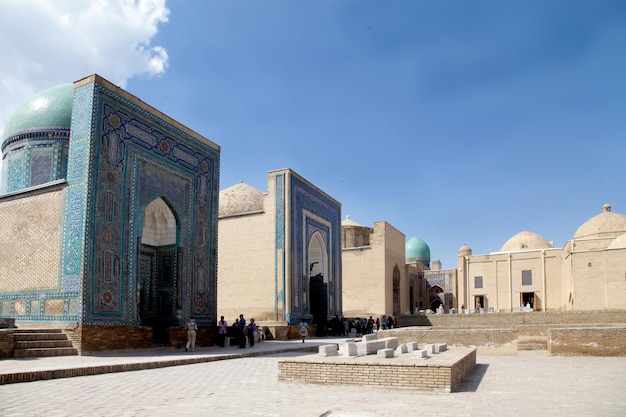 Memorial complex ShakhiZinda in Samarkand in Uzbekistan Tourism concept