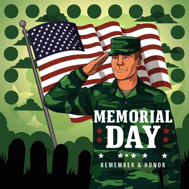 Memorial day concept illustration photo