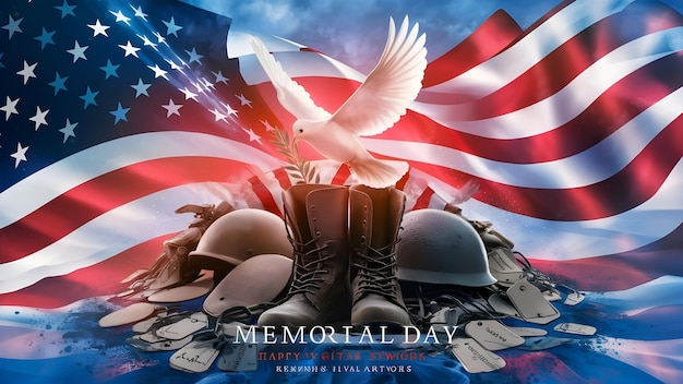 Memorial Day Poster Banner Social Media Banner Social Media Post Image photo