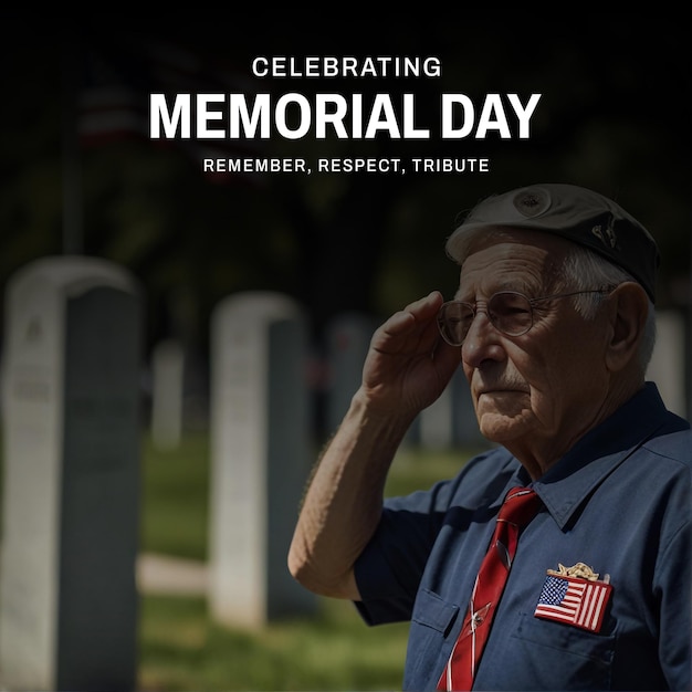 Memorial Day social media post banner flyer book cover poster design