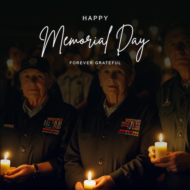 Memorial Day social media post banner flyer book cover poster design