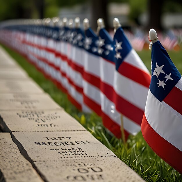 a memorial to the president of the united states of america is marked with a flag