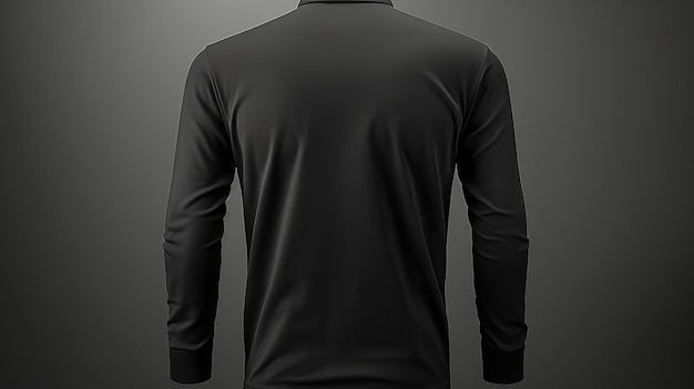 Men's black polo shirt template front and back Generative AI