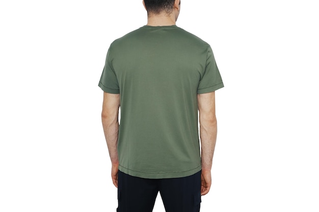 Men's green tshirts mockup Design templatemockup