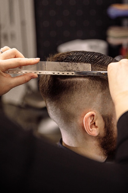 Men's haircut hairdresser barbershop professional haircut