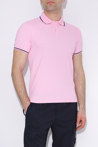 Men's pink tshirts mockup Design templatemockup