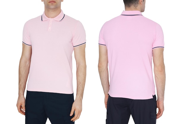 Men's pink tshirts mockup Design templatemockup