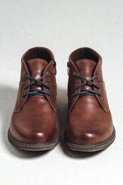 Men's shoes on white background