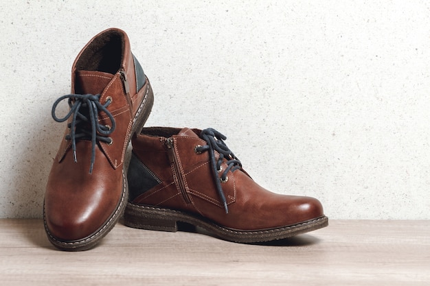 Men's shoes on white background