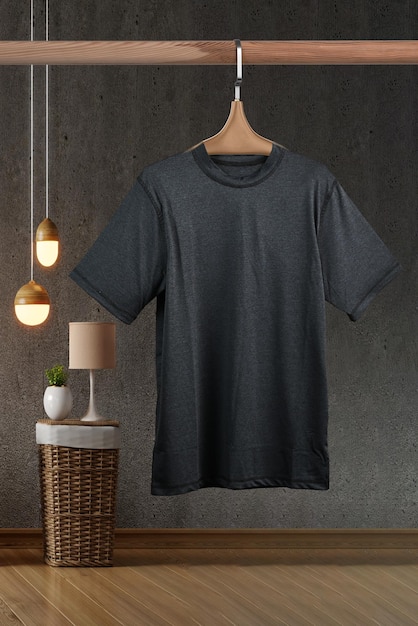 men's tshirt with short sleeve mockup front view design presentation for print