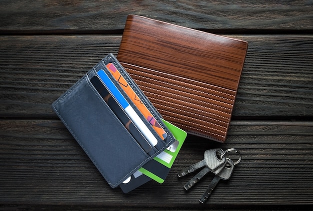 Men's wallet with credit cards