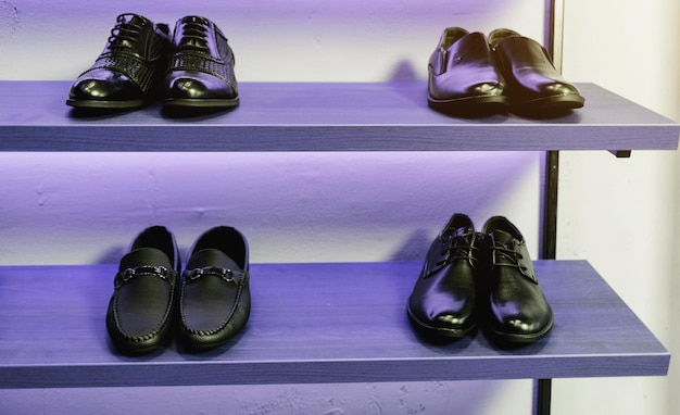 Men shoes in a store