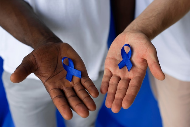 Men with prostate cancer ribbon