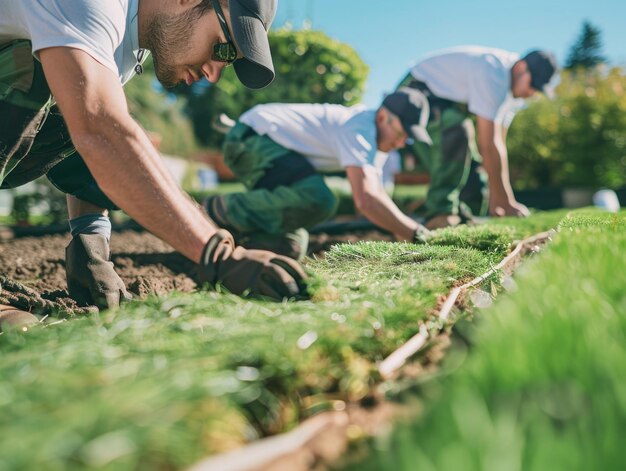 Men working in a garden