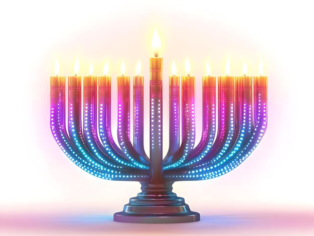 a menorah with the word jewish on it