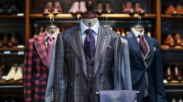 Mens Suits on Display in a Store