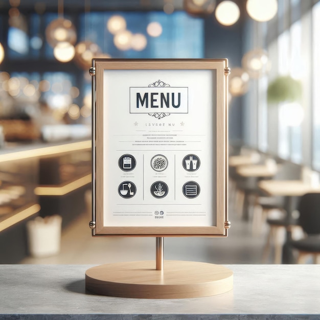 a menu board with the menu menu on it