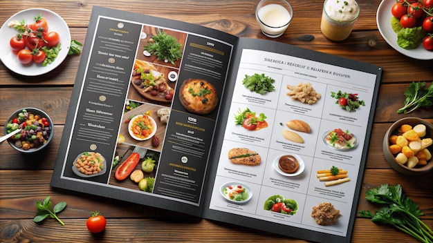 a menu is open to a page that saysthe menu for the menu