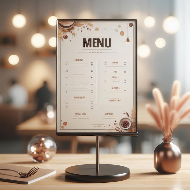 a menu for the menu of the restaurant