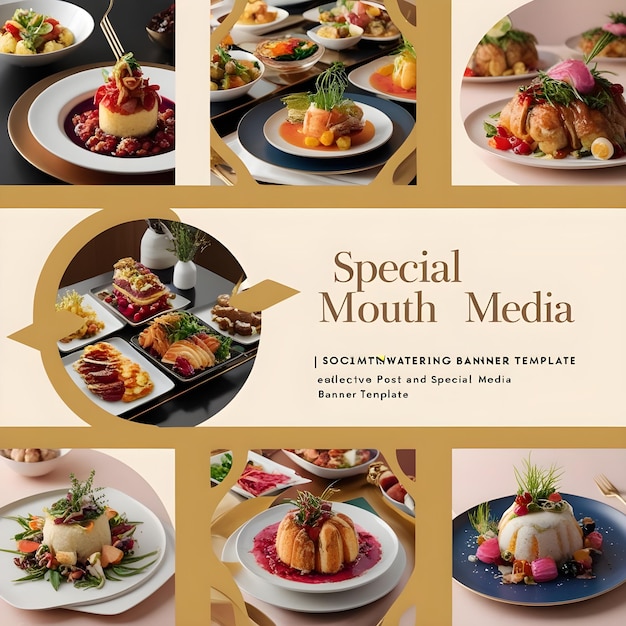 a menu for special special with a picture of food on it