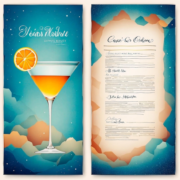 Menu template for restaurant