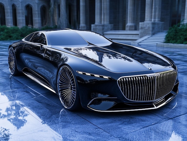 Photo mercedes benz maybach exelero car for display mockup