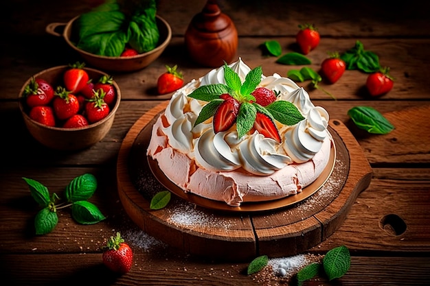 Meringue cake Pavlova