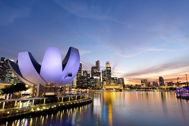 Merlion Park, Marina bay at Singapore.