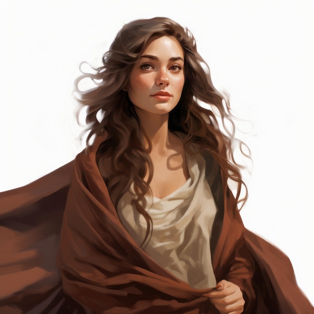 Mermaid In Brown Cloak Speedpainting With Heroic And Poetcore Vibes