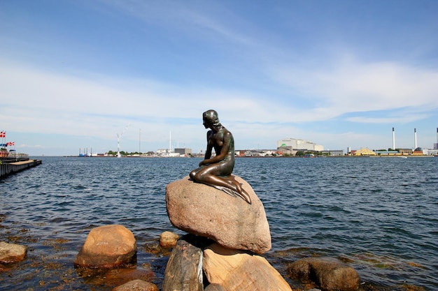 Mermaid little in Copenhagen city Denmark