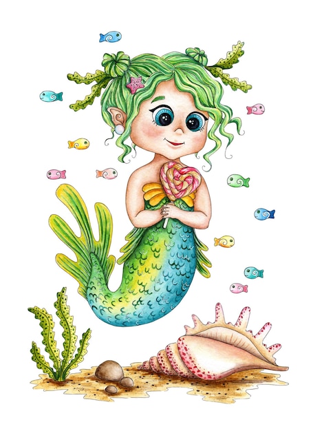 Mermaid watercolor