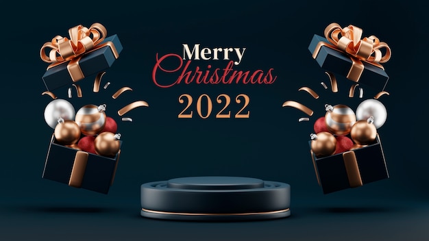 Merry christmas 2022 with presents