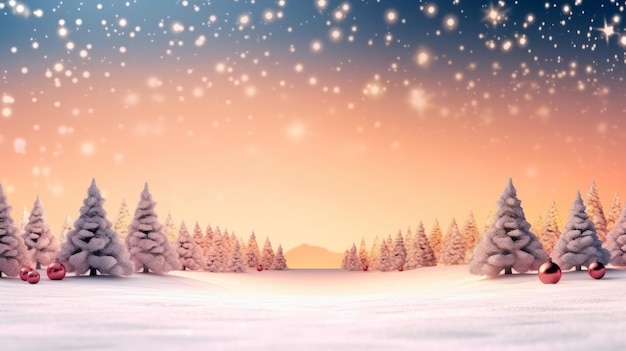 Merry Christmas background Illustration AI Generative