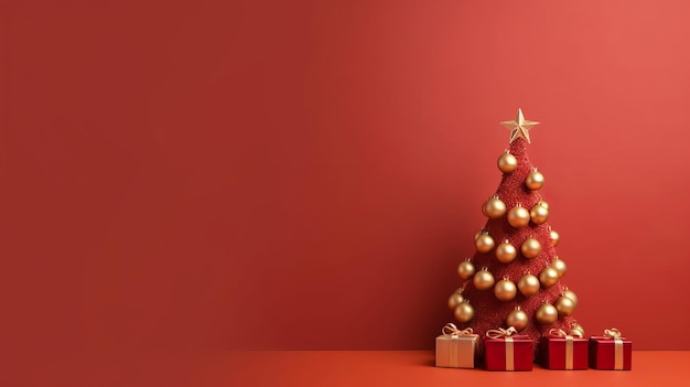 Merry Christmas background Illustration AI Generative