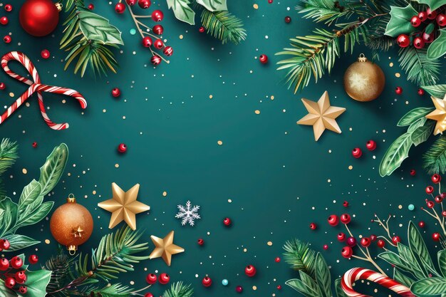 Merry Christmas background Vector illustration with Christmas elements