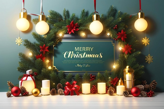 merry christmas banner template