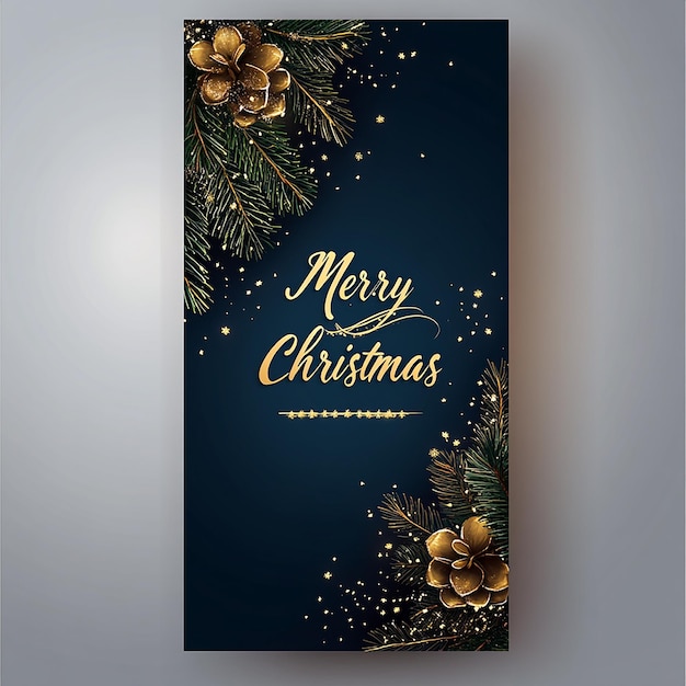 Photo merry christmas banner template