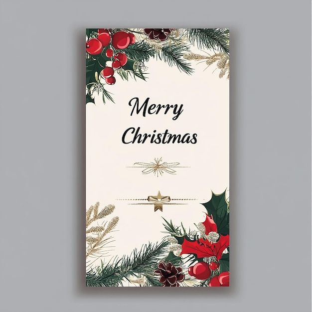 Photo merry christmas banner template