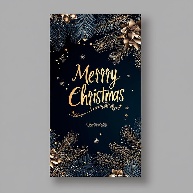 Photo merry christmas banner template