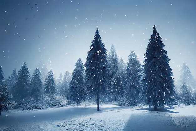 Merry Christmas Environment Illustration Background Image Concept  