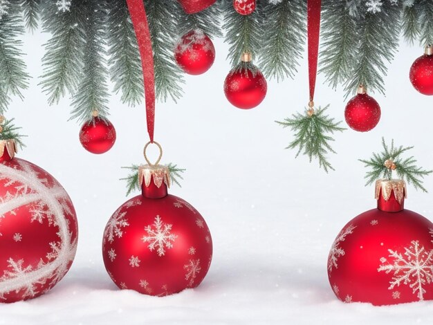 Merry christmas Festive Christmas Decorations Holiday Winter Background AI Generated