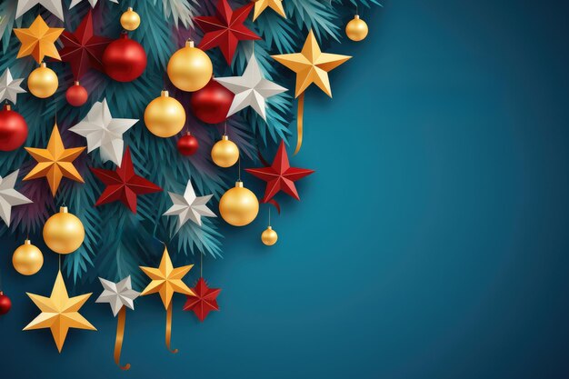 Photo merry christmas and happy new year background generative ai