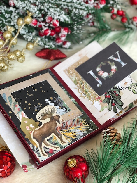 Merry Christmas Notebook for photoes and letters