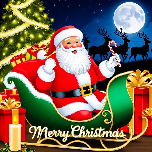 Photo merry christmas social media post banner