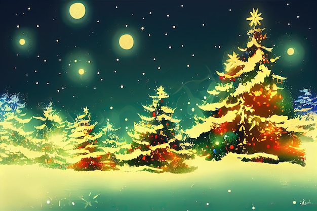 Merry Christmas Special Night Background Image