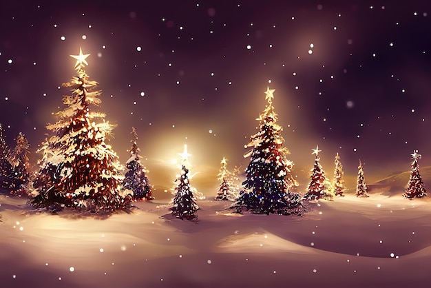 Merry Christmas Special Night Background Image