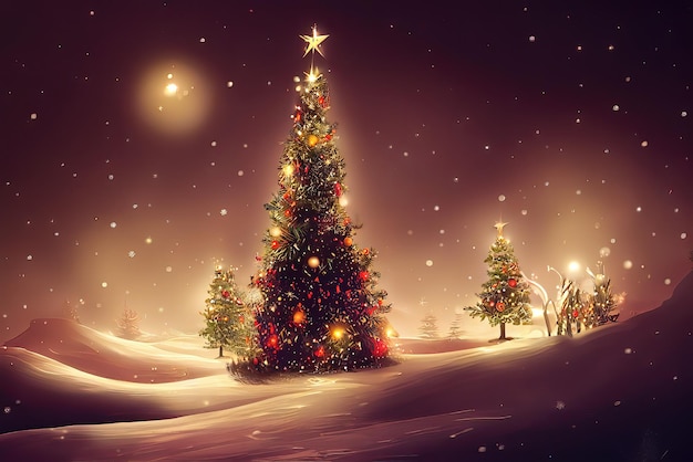 Merry Christmas Special Night Background Image